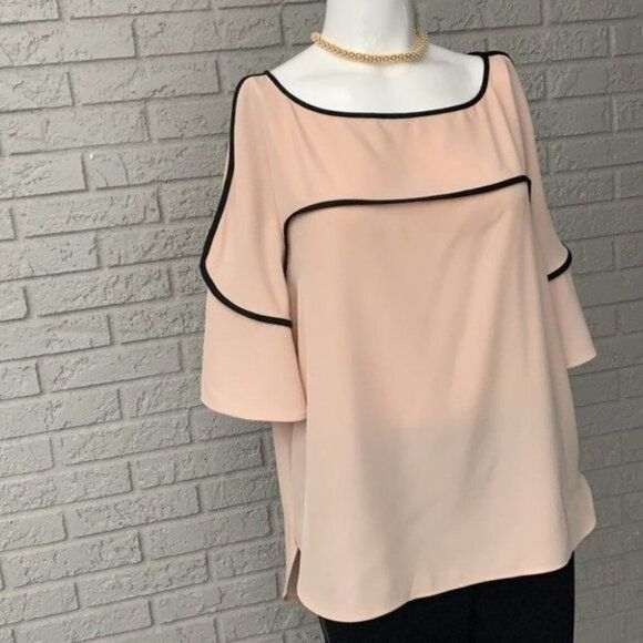 Calvin Klein Modern Essential Women Blush Hi-Low Blouse Size M NWT - Picture 5 of 12